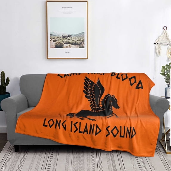 Camp Half Blood Long Island Flannel Blanket Funny Ultra-Soft Micro Warm Throw Blanket Fleece Blanket Interesting Gift 50"X40"
