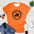 thumbnail image 1 of Camp Half-Blood T-shirt Crewneck Short Sleeve Orange Tee Women Men Streetwear Tops, 1 of 4
