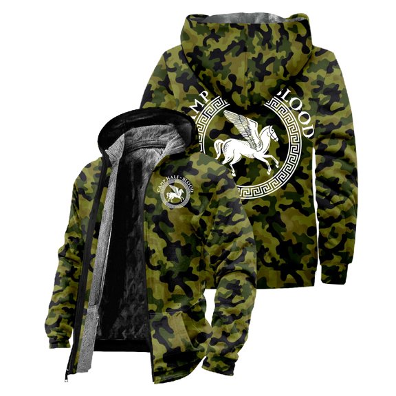 Camp Half-Blood Zipper Hoodie Unisex Long Sleeve Jacket Parkas Women Men Winter Coat
