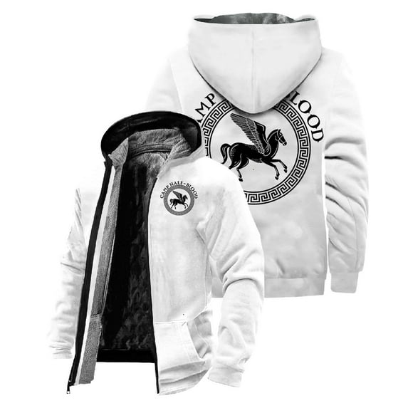 Camp Half-Blood Zipper Hoodie Unisex Long Sleeve Jacket Parkas Women Men Winter Coat