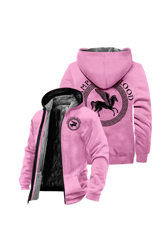 Camp Half-Blood Zipper Hoodie Unisex Long Sleeve Jacket Parkas Women Men Winter Coat