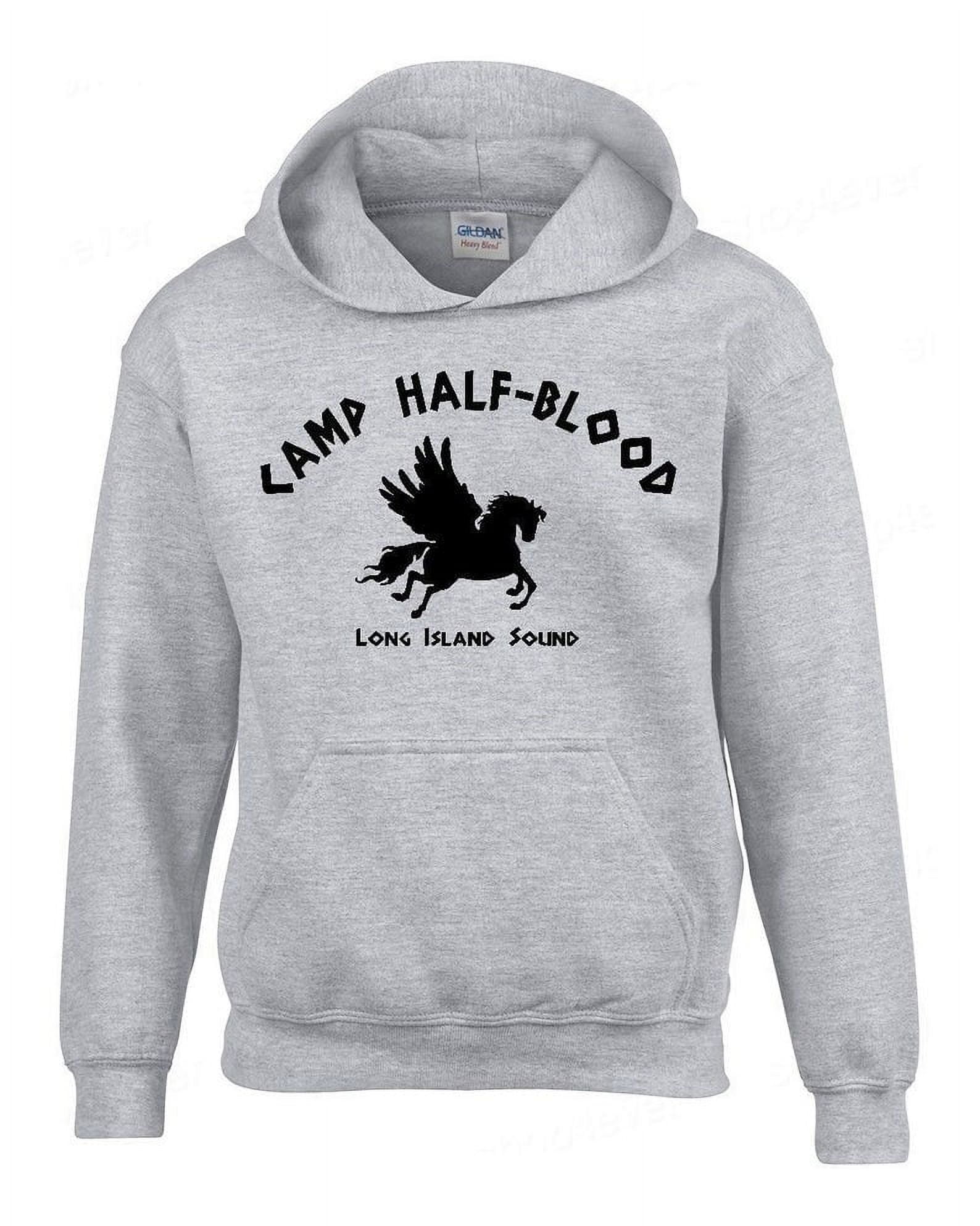 Camp Half blood Hoodie Long Island Sound Print Unisex Outfit Color Sport  Gray 3X-Large