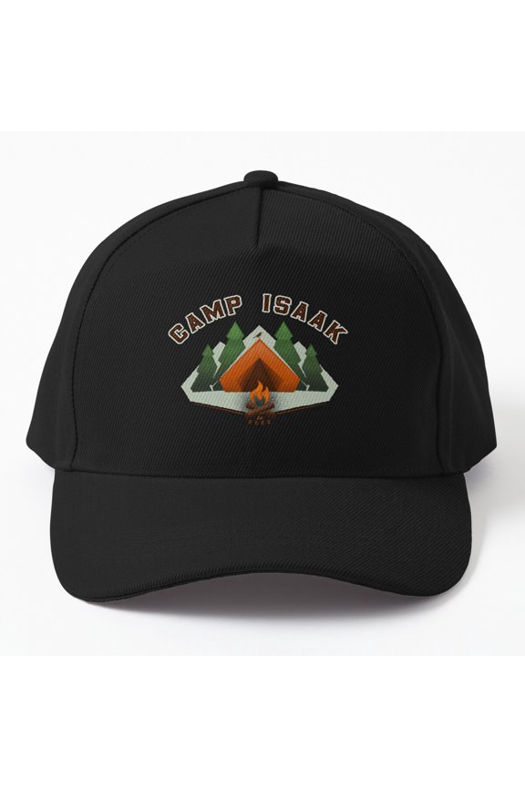 Camp Isaak Baseball Hat, Camp Name Statement Graphic Design, Classic Outdoor Everyday Cap