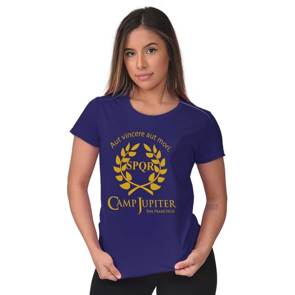 Camp Jupiter SPQR Greek Mythology Womens Slim Fit Graphic Tee Brisco Brands X