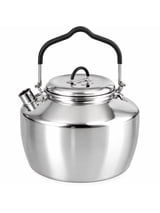 Camp Kettle 1.8L Stainless Steel Camping Kettle, Portable Outdoor Tea and Coffee Pot with Folding Handle for Camping, Backpacking, Hiking and Picnic