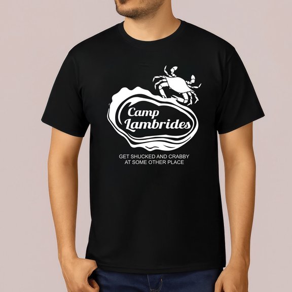 Camp Lambrides - White Lettering T-Shirt