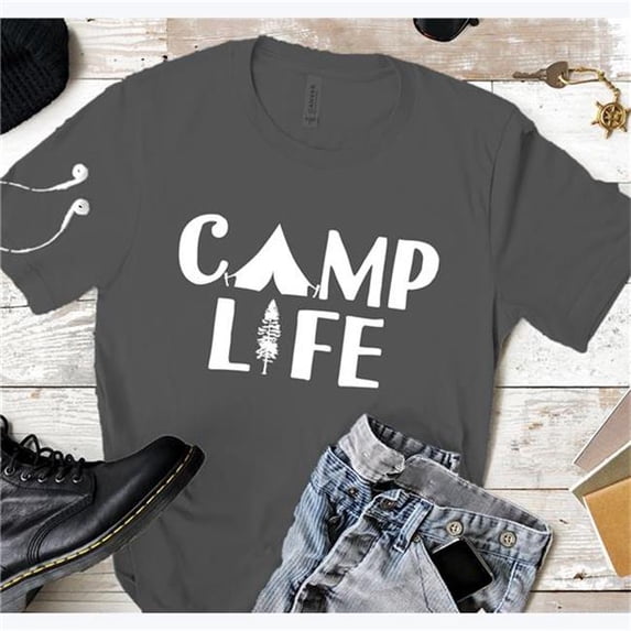 Camp Life T-Shirt, Asphalt - Medium