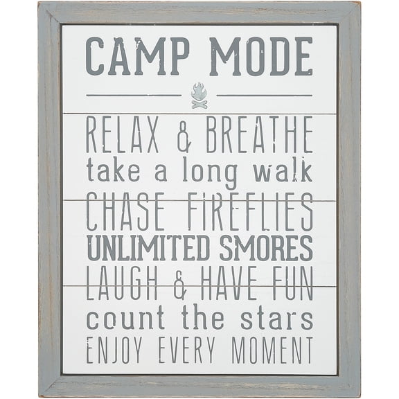 Camp Mode - 12" x 15" MDF Sign