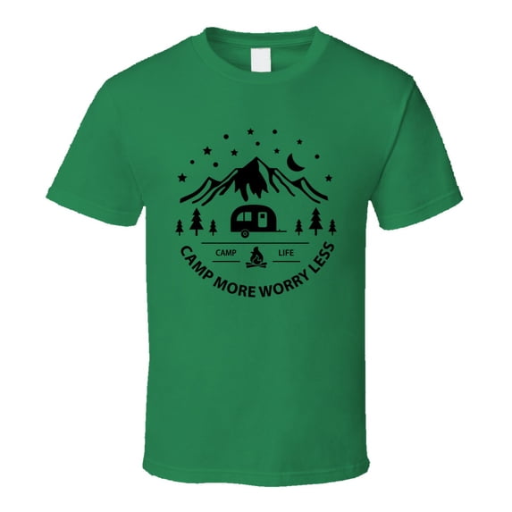 Camp More Worry Less Tee Cool Tshirt For Outdoor Enthusiasts T Shirt