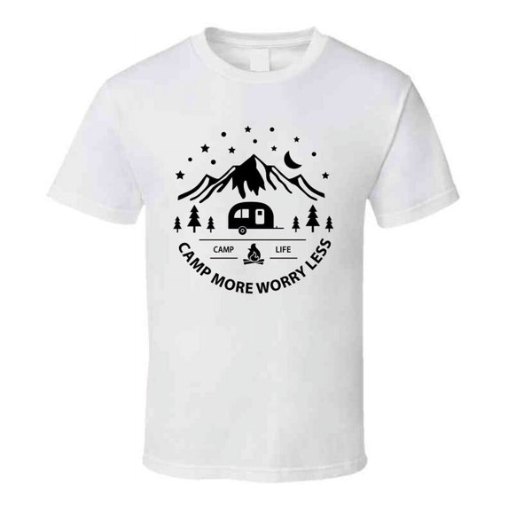 Camp More Worry Less Tee Cool Tshirt For Outdoor Enthusiasts T Shirt