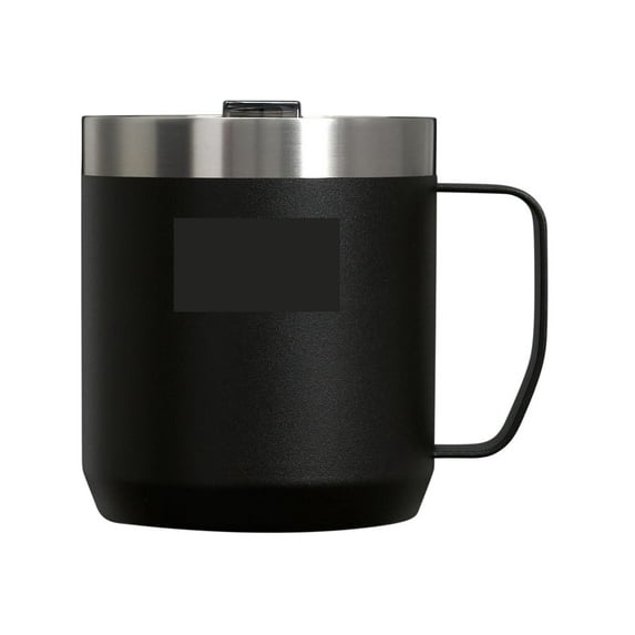 Camp Mug 12 oz | Press Fit Drink Through Lid | Cup for Coffee, Tea and Drinks | Insulated Stainless Steel Coffee Mug | BPA-Free | Navy