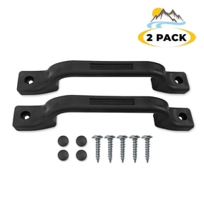 Camp'N RV Plastic Grab Handle, RV Handle Grab Bar for Door, Trailer & Camper Black 2-Piece