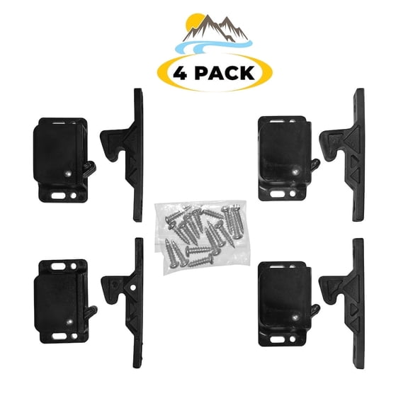 Camp'N 4 Pack RV Cabinet Door Latch - RV Drawer Latches and Catches for Campers, Trailers