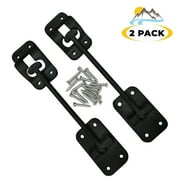 Camp'N 6" RV Door Holder and Latch - Camper & Trailer Door Catch - T Style OEM - Black 2 Pack