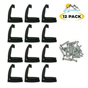 Camp'N Black 12-Pack RV Spring Catch Door Holder with Hardware - Easy Installation