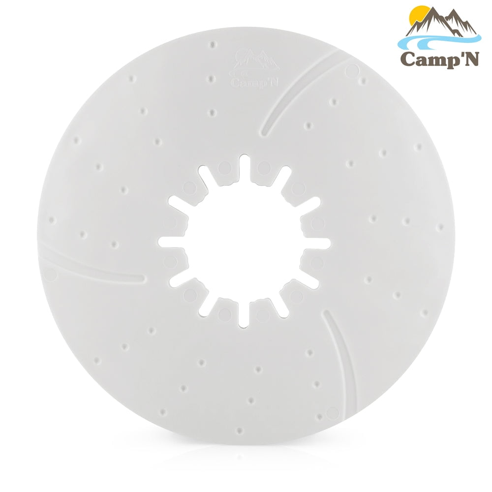 Camp'N Fifth Wheel Hitch Lube Plate 10" Ultra Low Friction Lube Disc White