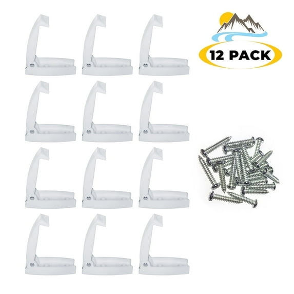Camp'N White 12-Pack RV Spring Catch Door Holder with Hardware - Easy Installation
