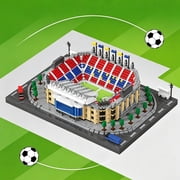 Camp Nou Stadium Diamond Block Building Set   2,436 Pieces Micro-Brick FC Barcelona Football Stadium Model Kit, Architecture Collectible Display for Adults & Teens Age 14+