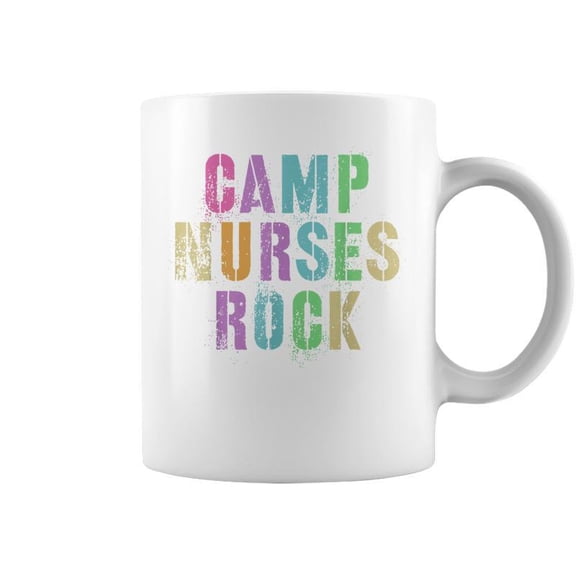 Camp Nurses Rocks Funny Camping Medical Crew Accent Mug