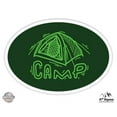 thumbnail image 1 of Camp Oval Camping Adventure Theme - 12" Vinyl Sticker Waterproof Decal, 1 of 1