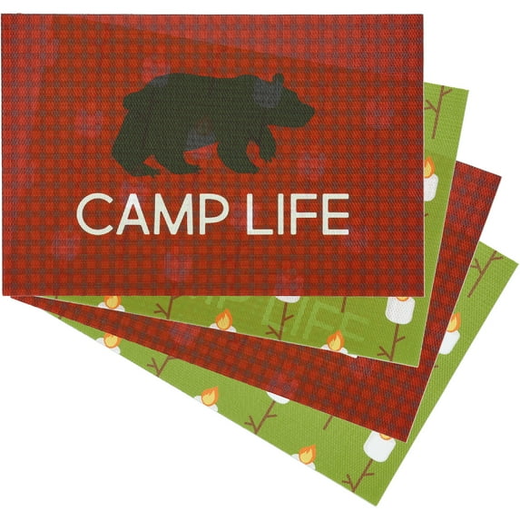 Camp - Placemat Gift Set (4 - 17.75" x 11.75")