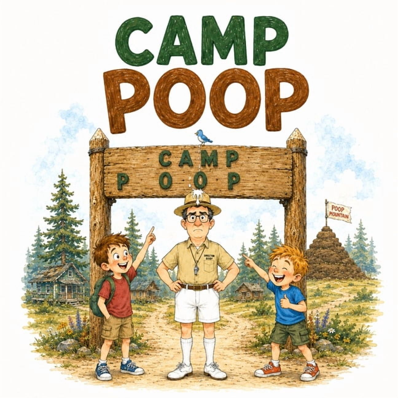 Camp Poop: A Laugh-Out-Loud Summer Camp Disaster, (Paperback)