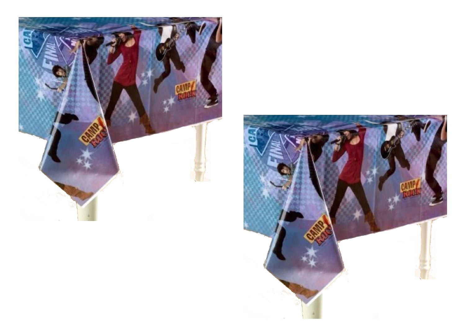 Camp Rock Birthday Party Supplies Decoration Bundle includes  2 Plastic Table Cover