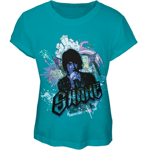 Camp Rock - Shane Graffiti Girls Youth T-Shirt - Youth Small