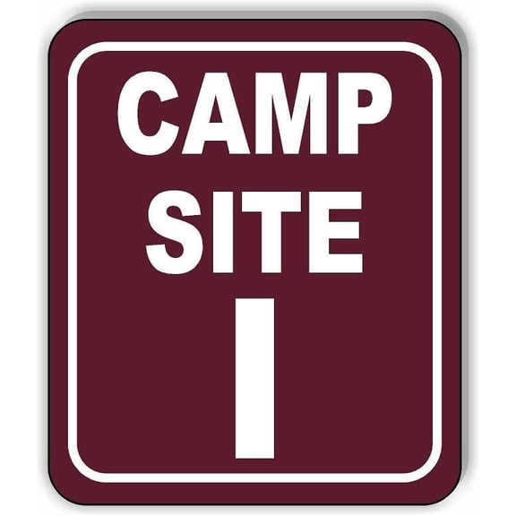 Camp Site I Camping Aluminum Composite Sign, 8.5"x10"