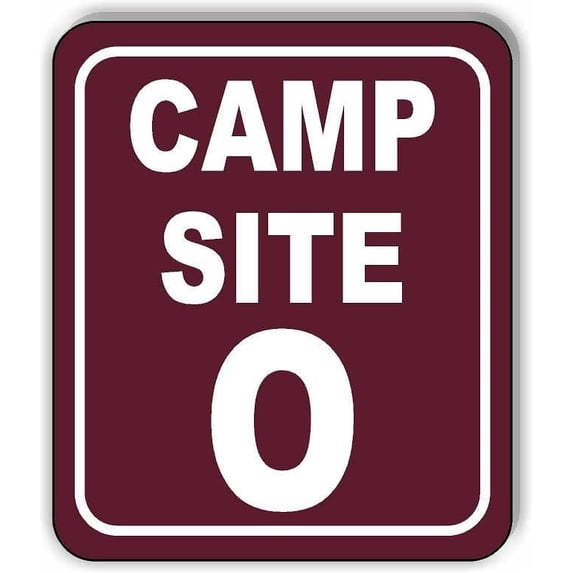 Camp Roule Code Sign Camp Site O Camping Aluminum Composite Sign, 20