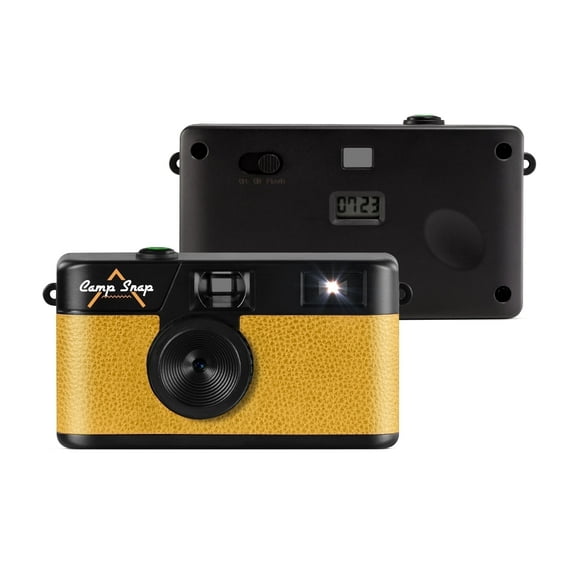 Camp Snap Screen-Free Digital Camera, Easy to Use, Point and Snap for All Ages, SD Card Included, Sunbeam Yellow