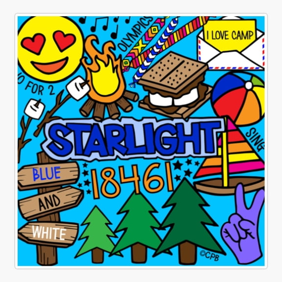 Camp Starlight Summer Camp Vinyl Decal Sticker