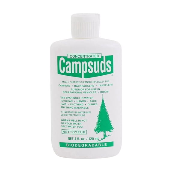 Campsuds Outdoor All Purpose Soap - Biodegradable -Environmentally Friendly - Great for Camping, Backpacking, Traveling - 4oz