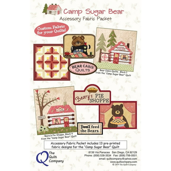 Camp Sugar Bear Accessory Fabric Packet
