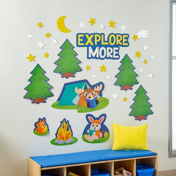 Camp Theme Explore More Cardstock Wall Mural Set - 38 Pc.