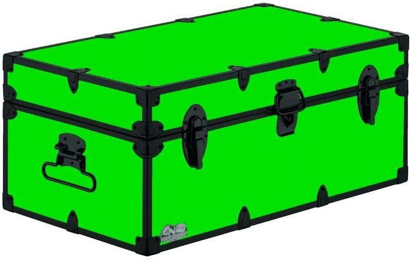 Camp Trunk Footlocker Happy Camper With Black Trim 32 X 18 X 13.5