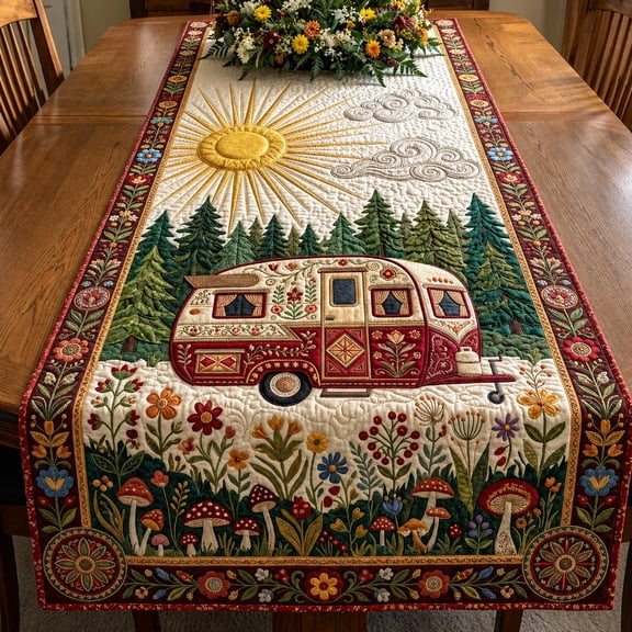 Camp Wander Quilted Table Runner
