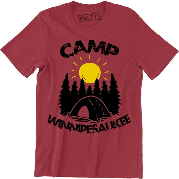 Camp Winnipesaukee Sunrise Cool Camping Tent Mountain Adventure Men's T-Shirt