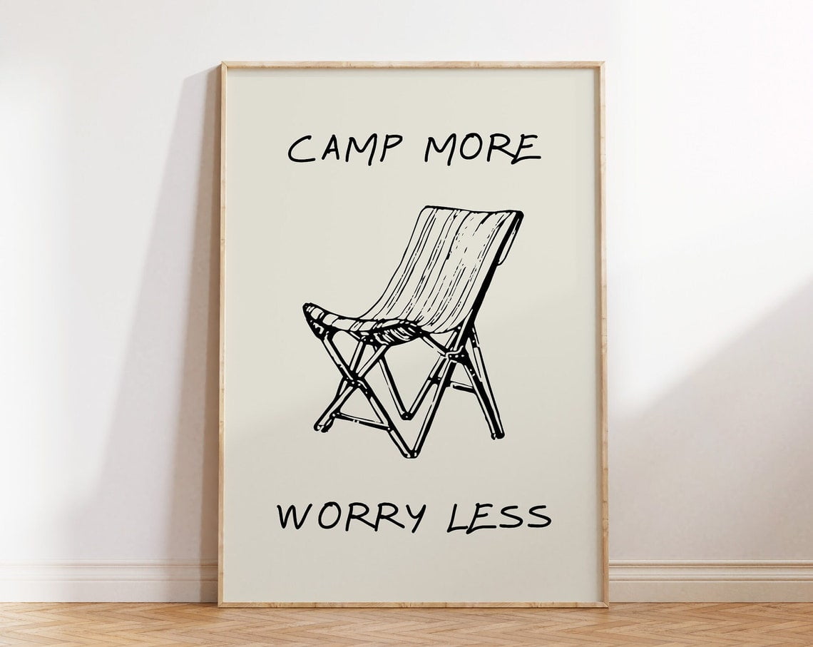 Deer In Meadow Half Dome Print - Camp Worry Less Print Vintage Camping Chair Poster Retro Hiking Decor Summer Camp Wall Art Outdoors Gift 1 Print Wall Art Modern Wall Decor 8x12 UNFR 81de7780 8f9b 4005 9e56 7f304c67522e.26d867a7d1ab747e9b0f3cc34c356277 