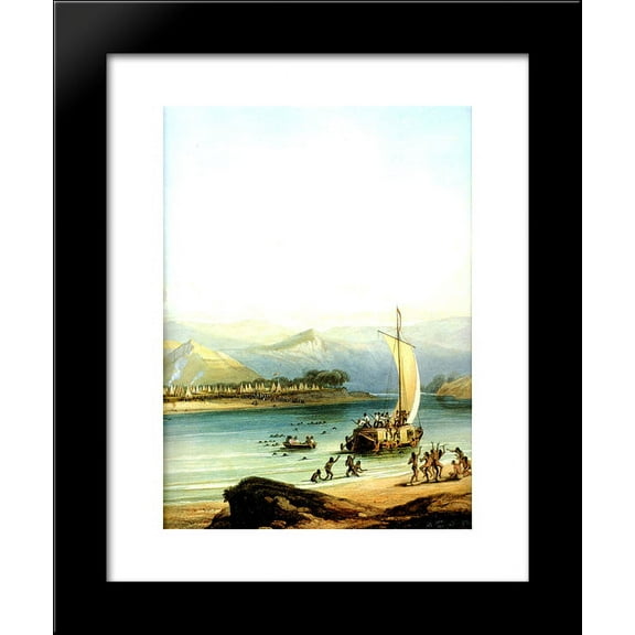 Camp of the Gros Ventres 20x24 Framed Art Print by Karl Bodmer