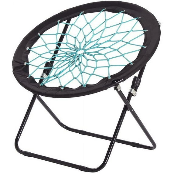 CampLand Bunjo Bungee Dish Chair - Versatile Folding Chair with Fun Bouncy Design - Circle Web Chair for Room Garden Dorm Rooms and Lounging in Living Rooms, and Bed Rooms