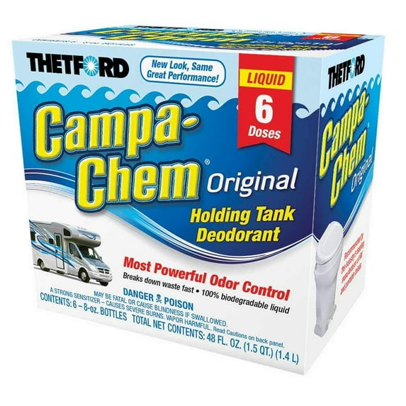 Campa-Chem RV Holding Tank Treatment - Deodorant / Waste Digester / Detergent - 6 x 8 oz pack - Thetford 13288