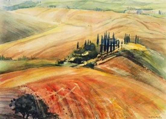 Campagna toscana Canvas Art - Emanuela Albertella (20 x 28)