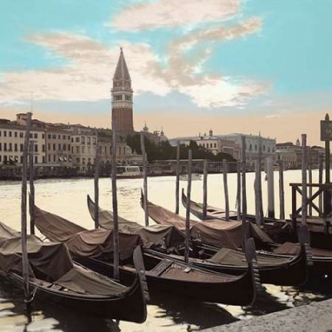 Campanile Vista with Gondolas - 1 Canvas Art - Alan Blaustein (24 x 24)