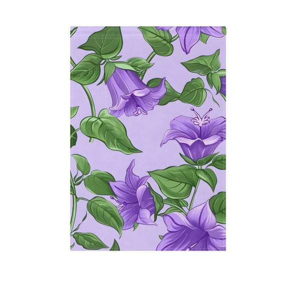 Campanula Flowers Garden Flag House Banner 12" x 18" Double Sided Outdoor Yard Decoration