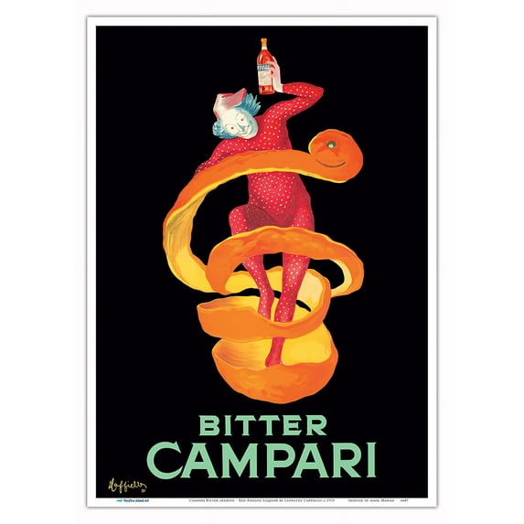 Campari Bitter Aperitif - Red Passion Liqueur - Spiritello Spirit - Vintage Advertising Poster by Leonetto Cappiello c.1921 - Master Art Print 10in x 14in