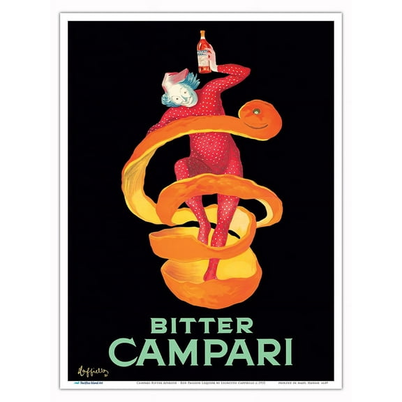 Campari Bitter Aperitif - Red Passion Liqueur - Spiritello Spirit - Vintage Advertising Poster by Leonetto Cappiello c.1921 - Master Art Print (Unframed) 9in x 12in