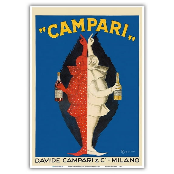 Campari - Davide Campari & Co. - Milano Italy - Vintage Advertising Poster by Leonetto Cappiello c.1921 - Master Art Print 10in x 14in
