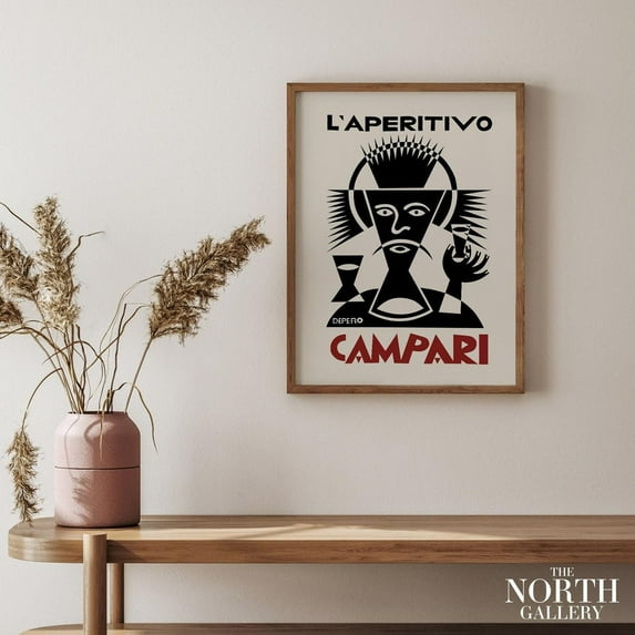 Campari Vintage Prints, Advertising Poster, Bar Decor, Gift Idea UNFRAMED Poster, Wall Art for Decor, Present, 24x36