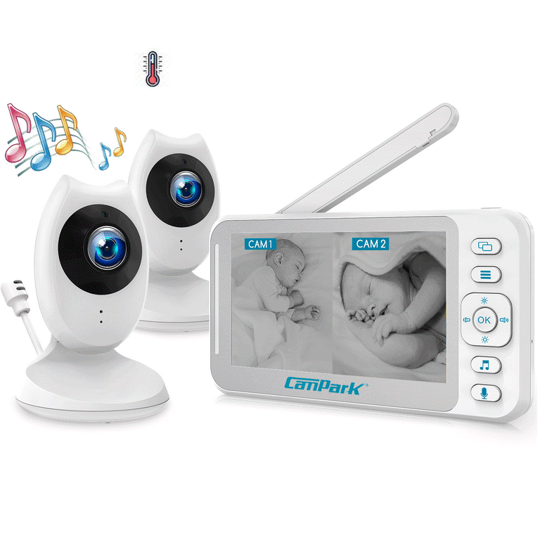 Baby Monitor VistaView Lite - Video/Audio WiFi, 4&rdquo; 720P, Visione Notturna, App Mobile, Zoom 4X